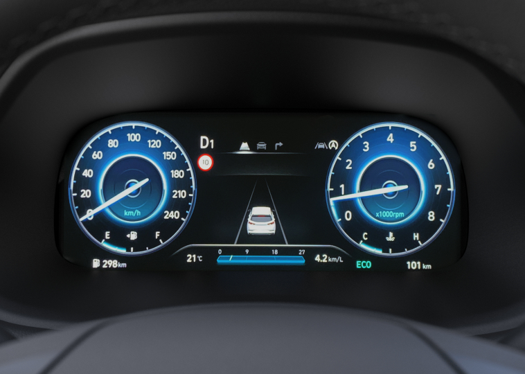 10.25” full digital instrument cluster 